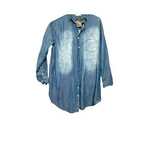 VEVERET Medium Wash Denim Midi dress/shacket